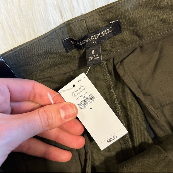 New Banana Republic Green Flare Pants Size 8 - Picture 2 of 10